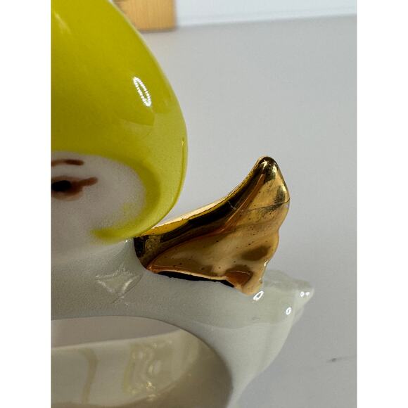 1970s Standing Ceramic Angel Napkin Rings Set of 6 - Picture 7 of 9